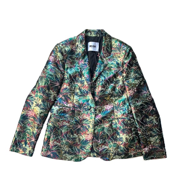 MSGM Metallic Structured Blazer